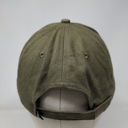 New Zealand Slideback Hat Brownish-Green OSFA Embroidered Vented Holes Cotton