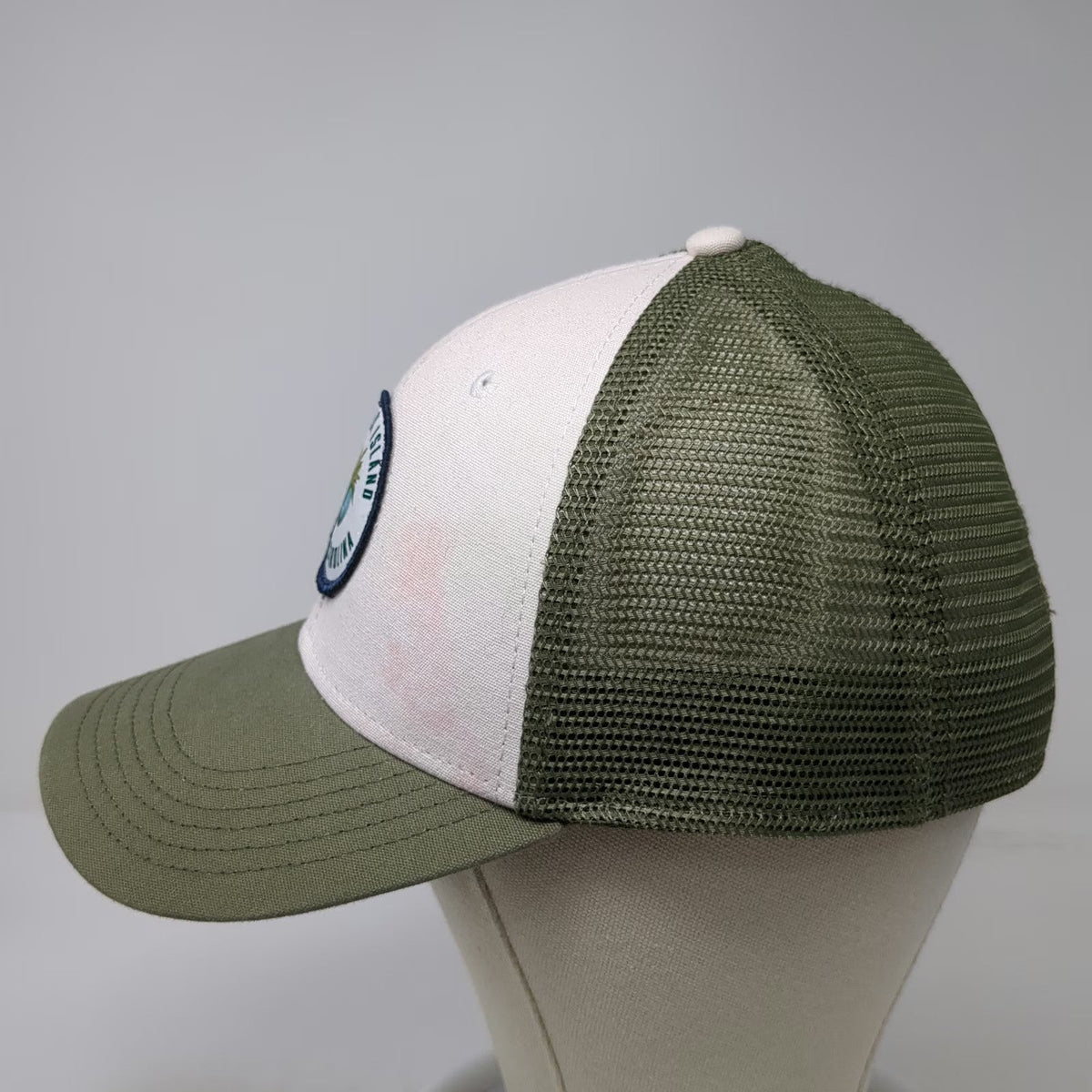 Legacy Trucker Hat Green White One Size Seabrook Island South Carolina Snapback