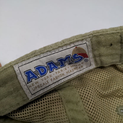 Adams Men's Slideback Hat Green Adjustable Muddy Road Brewery Logo Embroidered