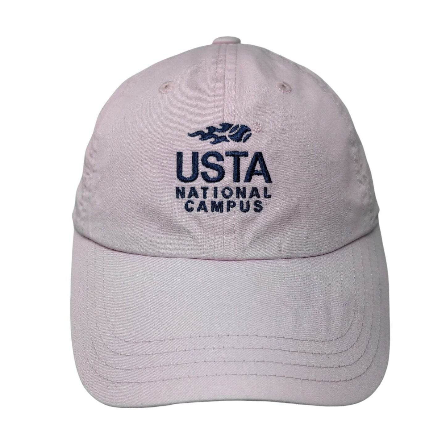 USTA National Campus Strapback Hat Pink One Size Adjustable American Needle