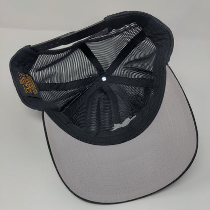 Okta Talent Snapback Mesh Back Trucker Hat Black OSFA Solid Yupoong
