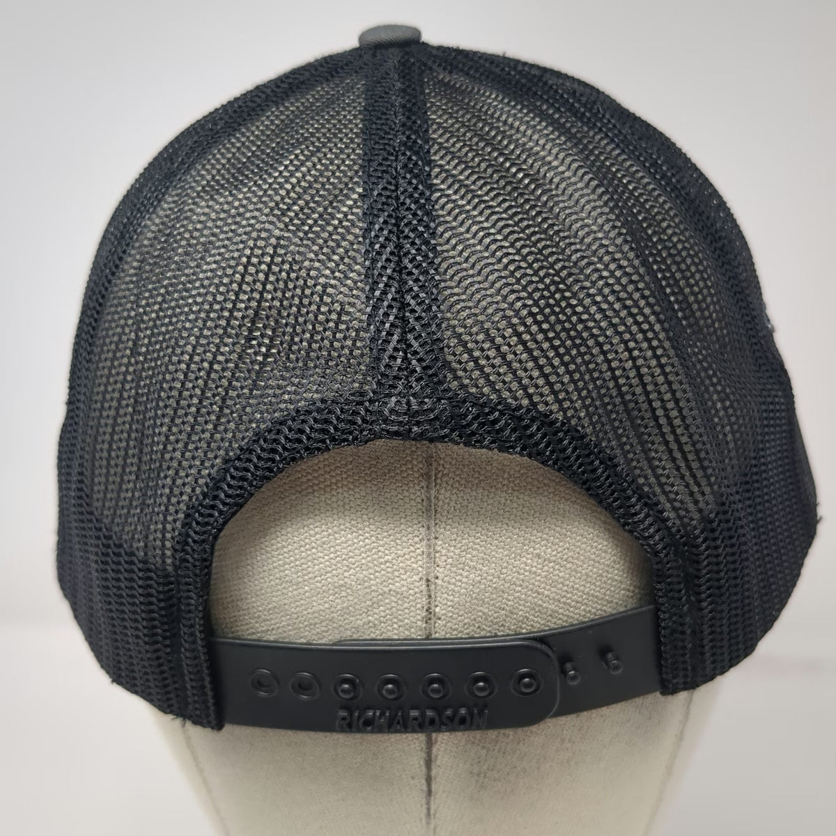 Richardson Trucker Hat Gray One Size American Flag Rifle Rush 10-8 Mesh Snapback