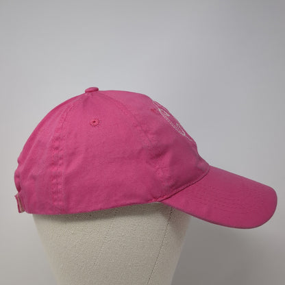 CES Monogram Strapback Baseball Cap Pink One Size Adjustable Embroidered 6 Panel
