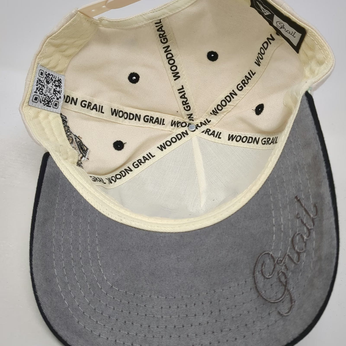 Woodn Grail 5 Panel Beige Hat One Size Snapback Utah Utes The U Embroidery
