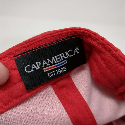 Cap America 5 Panel Red Hat OSFM Rope Brim SRA Mountain Logo Snapback Polyester