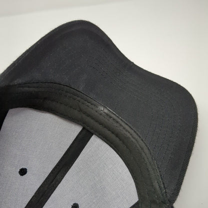 Unbranded Strapback Hat Black One Size 6 Panel Adjustable Blank Solid