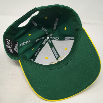 Zephyr Concordia Eagles NCAA Green Yellow One Size Strapback Cap Hat CUI Logo