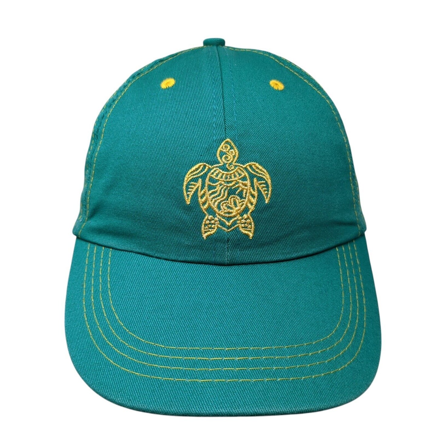 Sea Turtle Strapback Baseball Cap Blue One Size Adjustable Embroidered Mermade