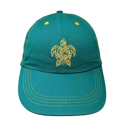 Sea Turtle Strapback Baseball Cap Blue One Size Adjustable Embroidered Mermade