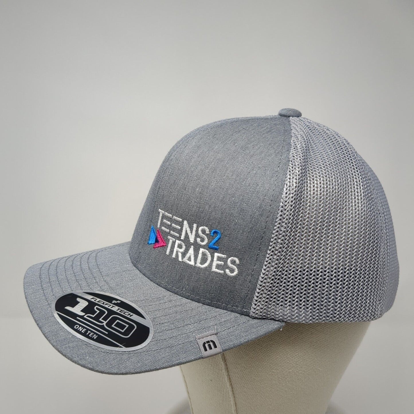Teens 2 Trades Snapback Mesh Back Trucker Hat Gray One Size Flexfit 110