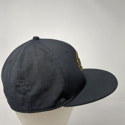 Golden Eagle Soar Fitted Hat Black Medium Embroidered 6 Panel The Game