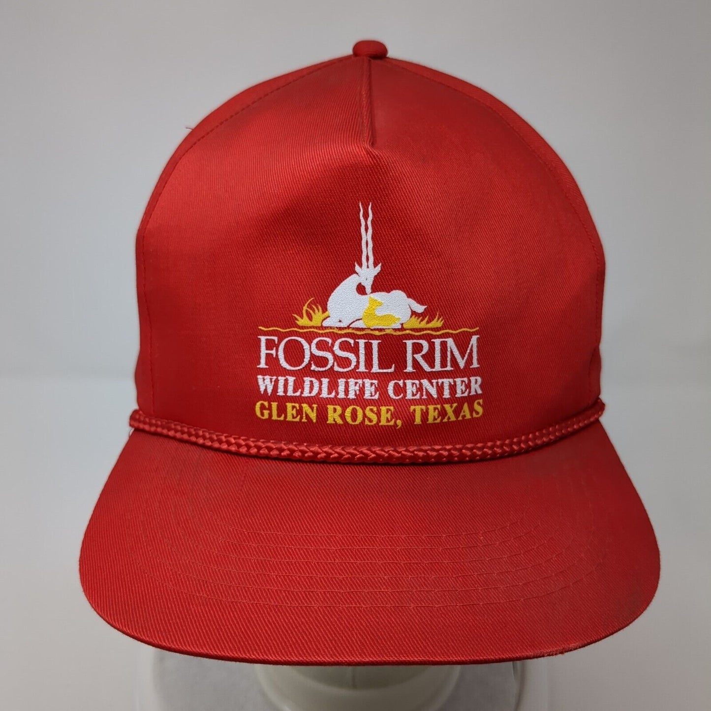 Fossil Rim Wildlife Center Snapback Rope Hat Red One Size Speedway