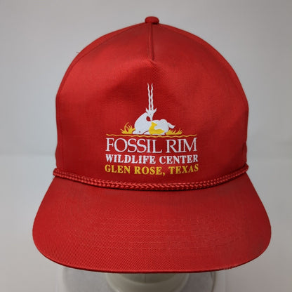 Fossil Rim Wildlife Center Snapback Rope Hat Red One Size Speedway