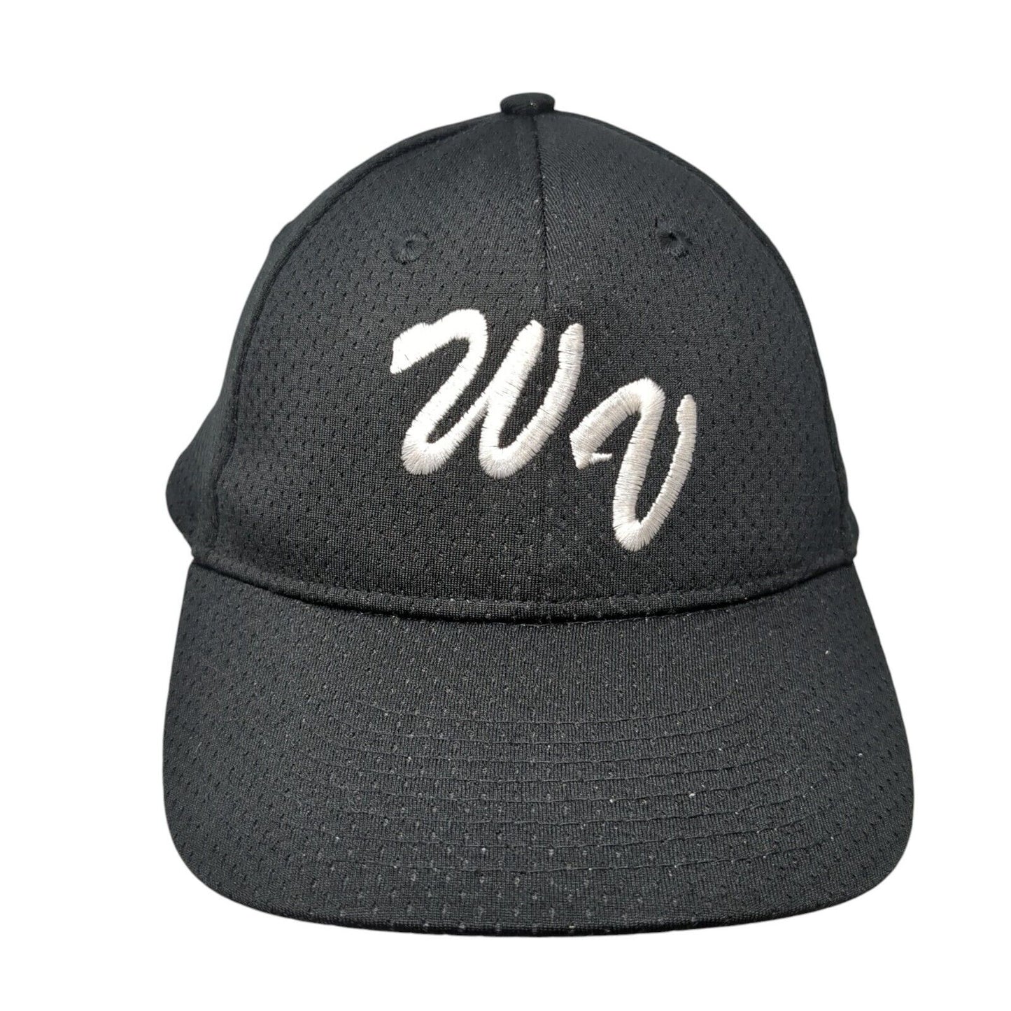 WV Strapback Hat Black One Size Adjustable Embroidered Augusta Sportswear
