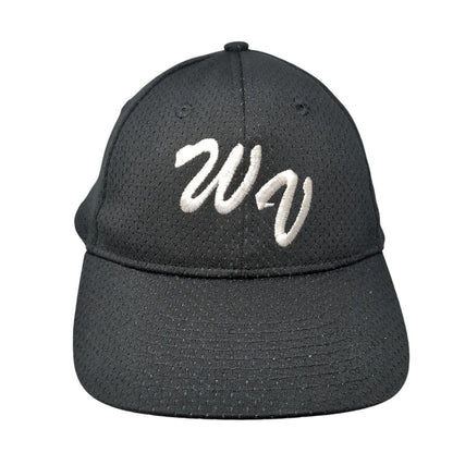 WV Strapback Hat Black One Size Adjustable Embroidered Augusta Sportswear