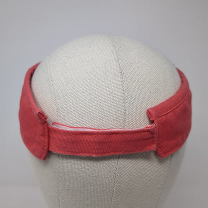 ATM Strapback Sun Visor Hat Pink One Size Adjustable Embroidered Outdoor