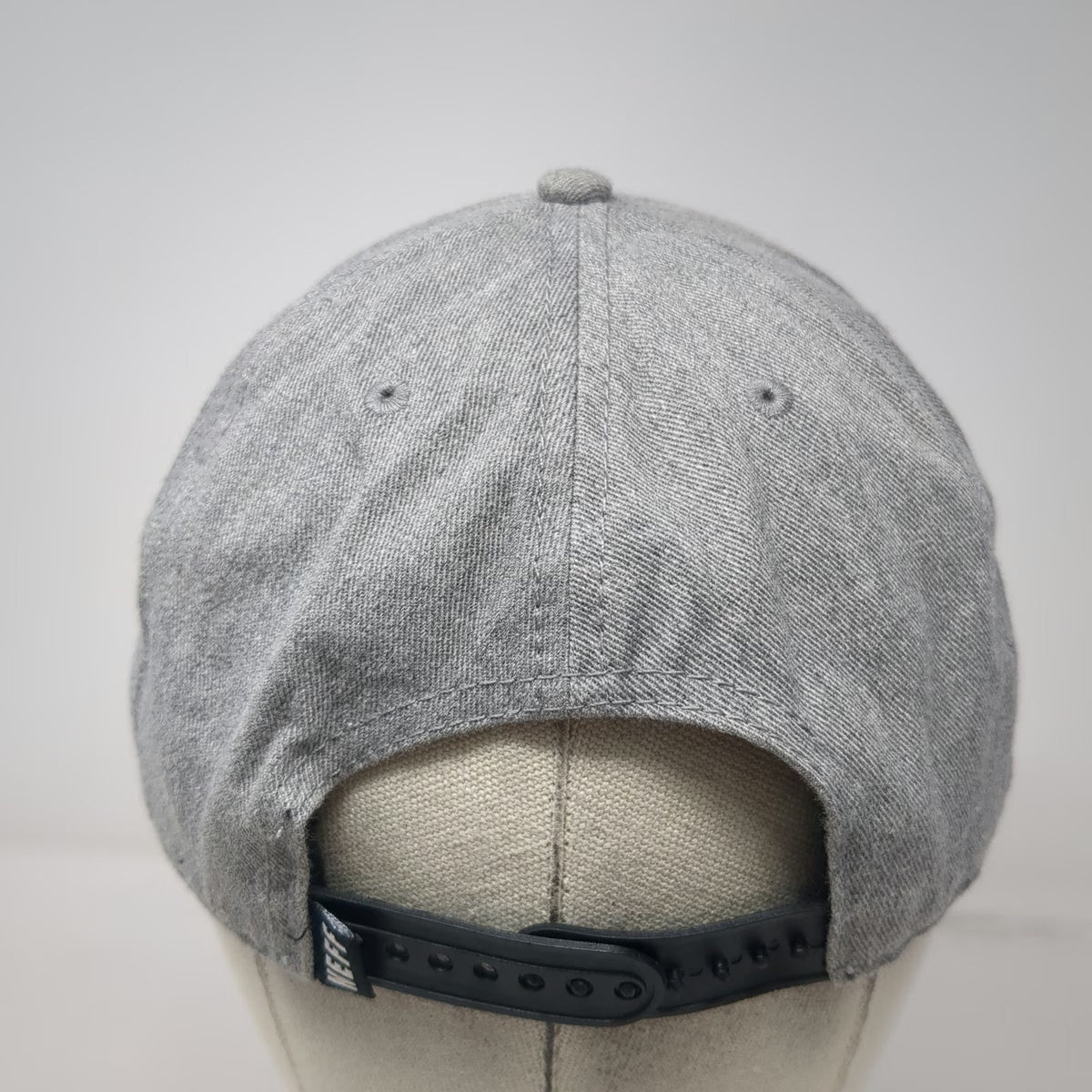 Neff Mickey Mouse Snapback Hat Gray One Size Disney Flat Brim Cotton Black Patch