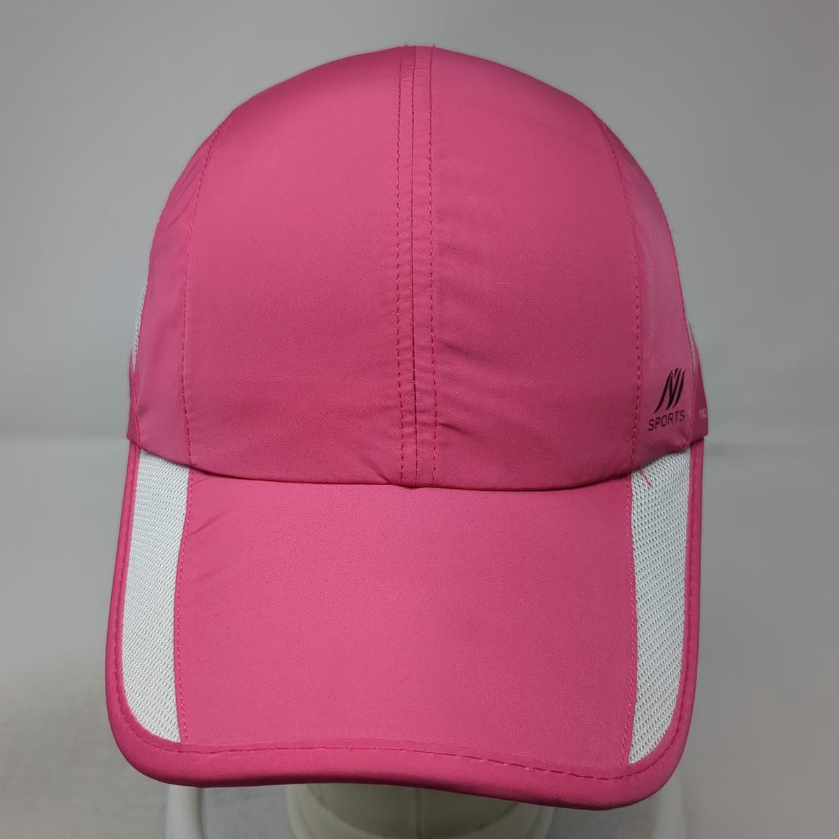 Pink Baseball Cap One Size Mesh Panels Polyester Performance Running Sports Hat