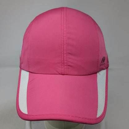 Pink Baseball Cap One Size Mesh Panels Polyester Performance Running Sports Hat