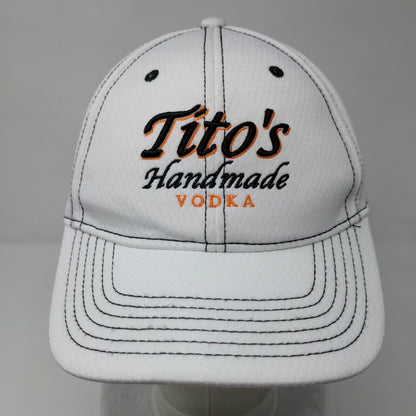 Tito's Handmade Vodka Strapback Hat White OSFA Classic Cut Embroidered Ahead