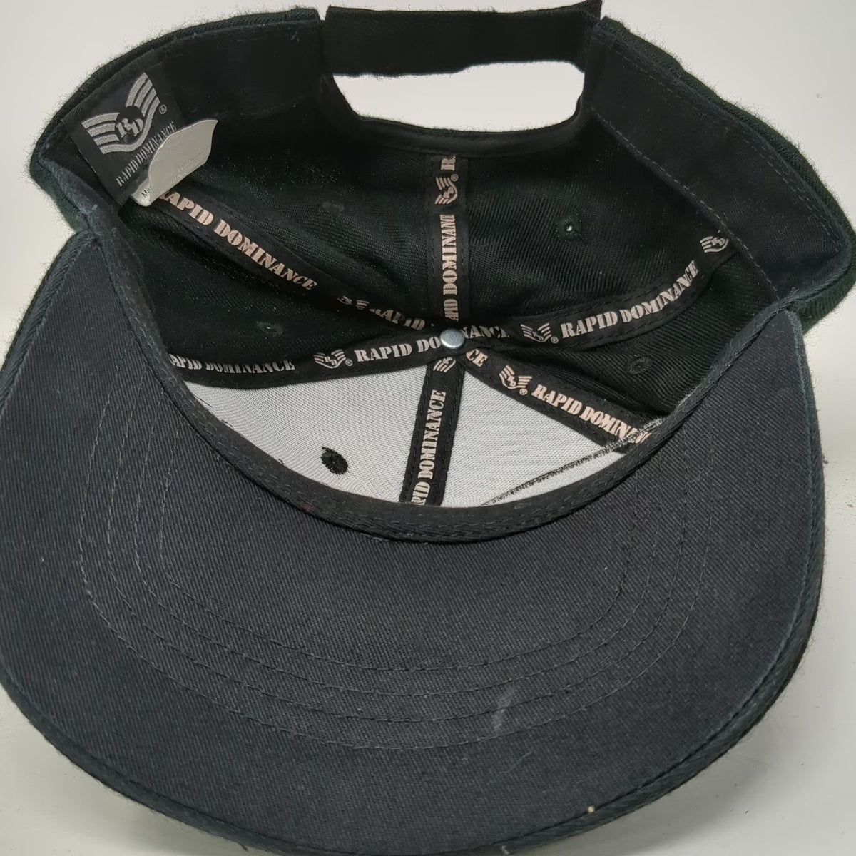 Rapid Dominance Baseball Cap Black One Size POW MIA Strapback Distressed Hat