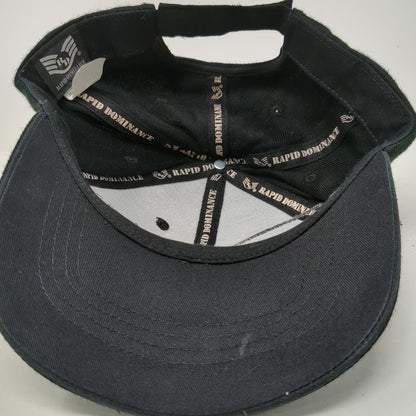 Rapid Dominance Baseball Cap Black One Size POW MIA Strapback Distressed Hat