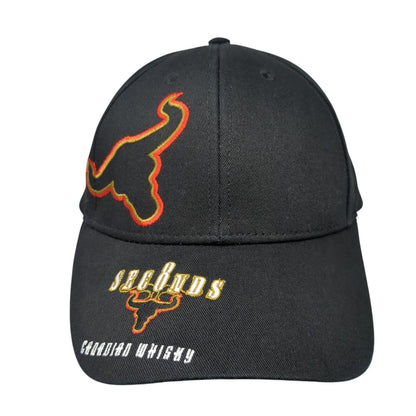 8 Seconds Canadian Whisky Strapback Hat Black One Size Embroidered