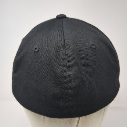 Flexfit Baseball Cap Black XL Alaska US Flag UOSS Oilfield Services Fitted Hat