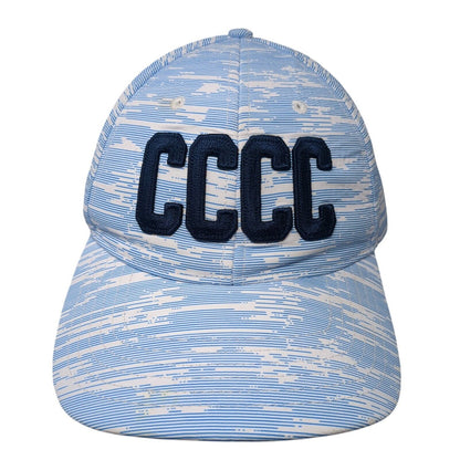 CCCC Strapback Hat Blue OS Adjustable Embroidered 6 Panel Ahead Performance