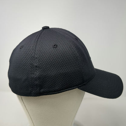 Adidas Baseball Cap Black XL Tonal Logo Performance Mesh Stretch Fit Hat