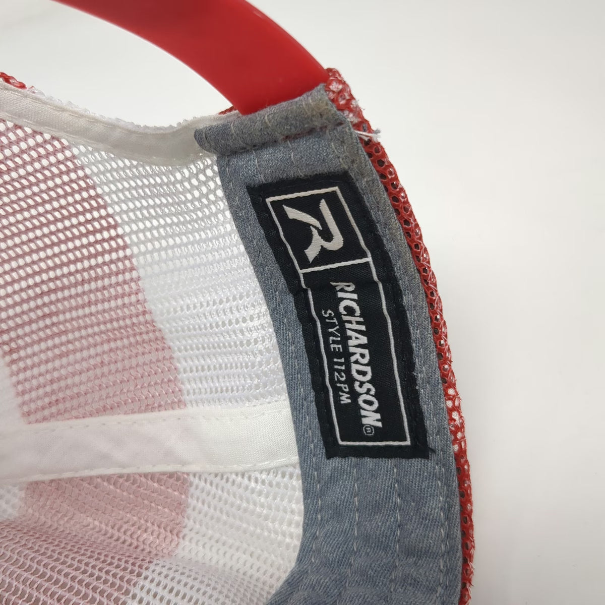 Richardson Trucker Hat Gray One Size The Wild Race Leather Patch Stars Stripes