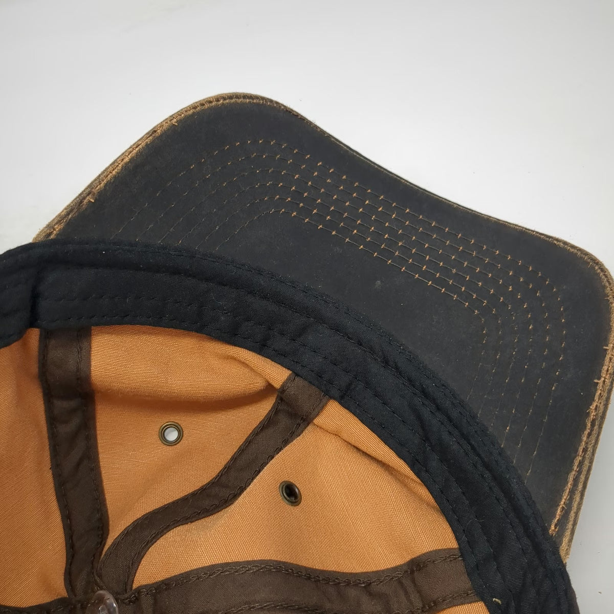 George Baseball Cap Brown One Size Slideback Distressed Contrast Stitching Hat