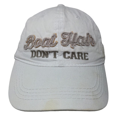 We People Women's Slideback Hat White OSFA Embroidered Logo Boat Hair