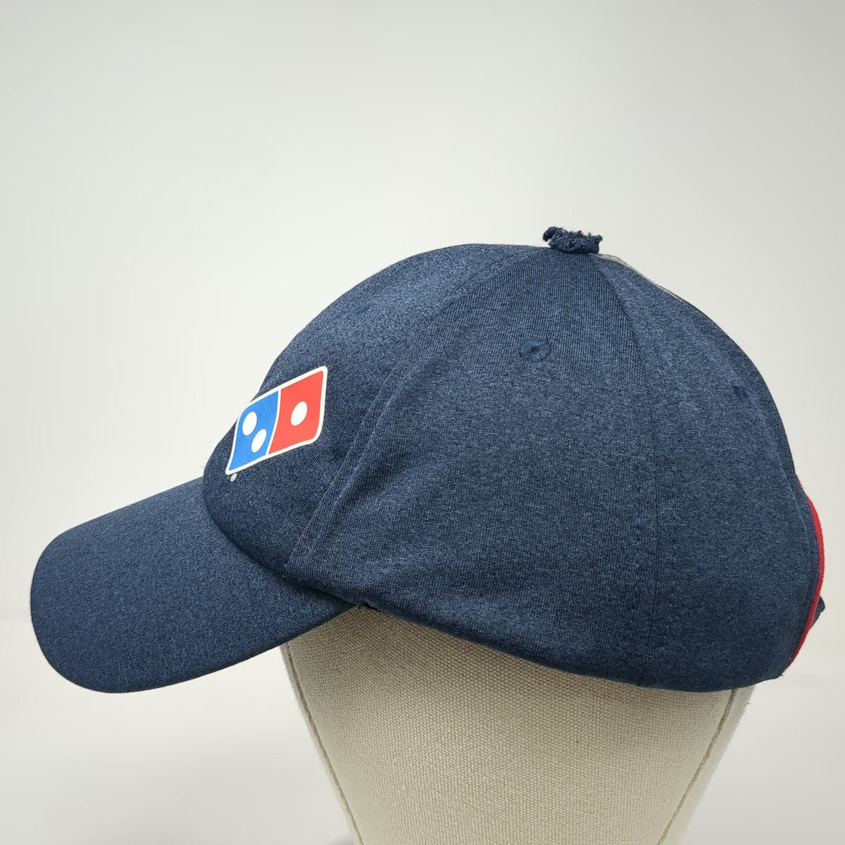 Domino's Gear Blue Baseball Cap One Size Reflective Strip Logo Strapback Hat