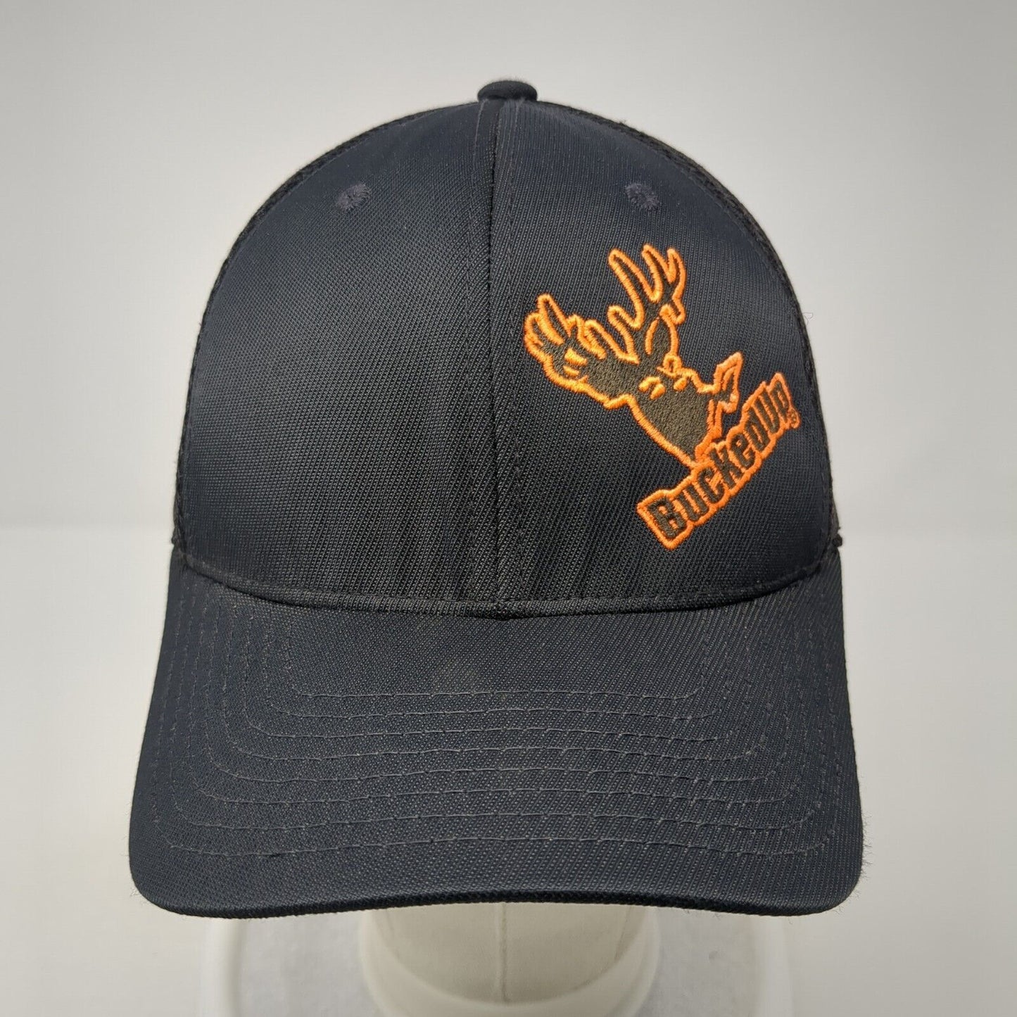 Bucked Up Fitted Baseball Cap Black S/M Lightweight Embroidered Flexfit Yupoong
