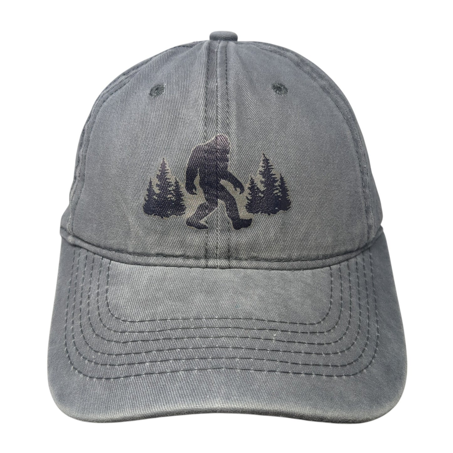 Bigfoot Slideback Hat Gray One Size Adjustable 6 Panel Vent Holes