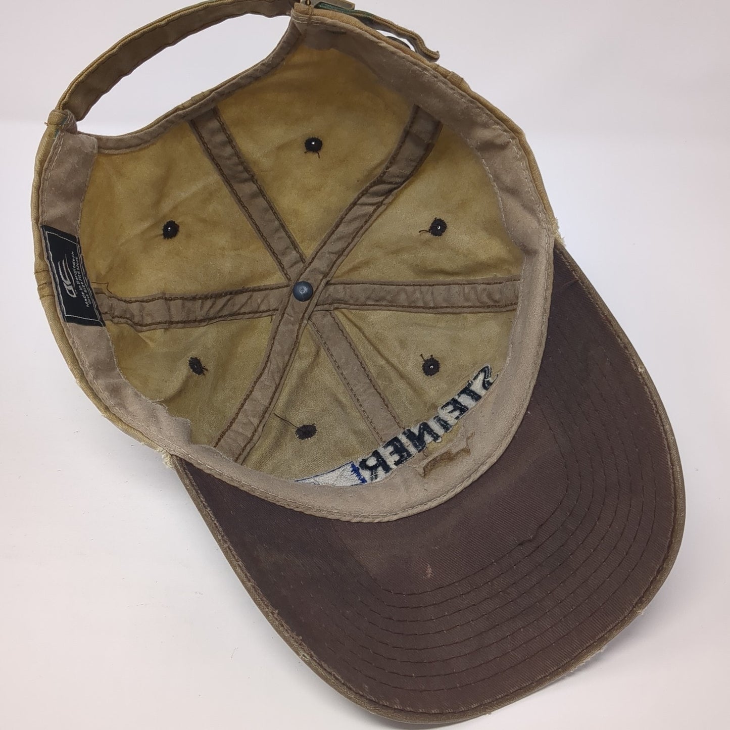 Steiner Slideback Baseball Cap Brown One Size Adjustable Embroidered Outdoor Cap