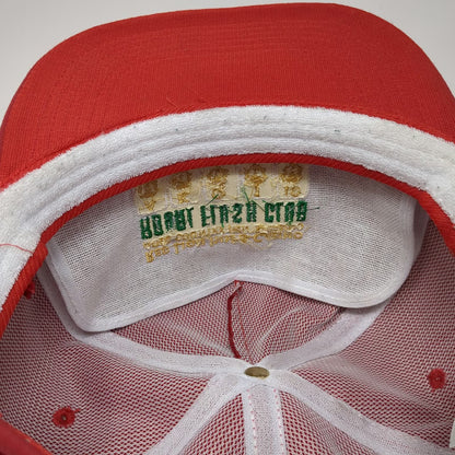 San Sun 5 Panel Red Hat One Size Rope Casino Royal Flush Club Elko Nevada Cards