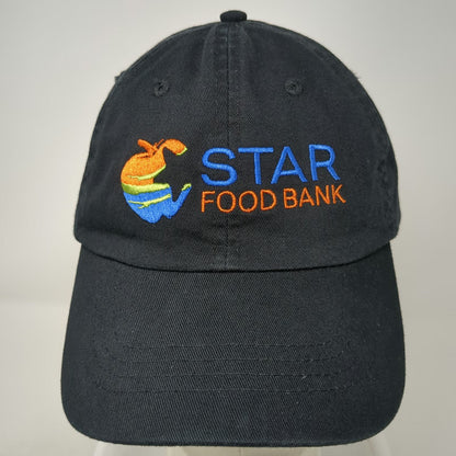 Port & Company Star Food Bank Black Baseball Cap One Size Strapback Cotton Hat