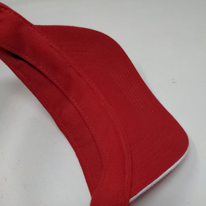 Yamaha Men's Strapback Visor Hat Cap Red Embroidered Are You True Blue Official