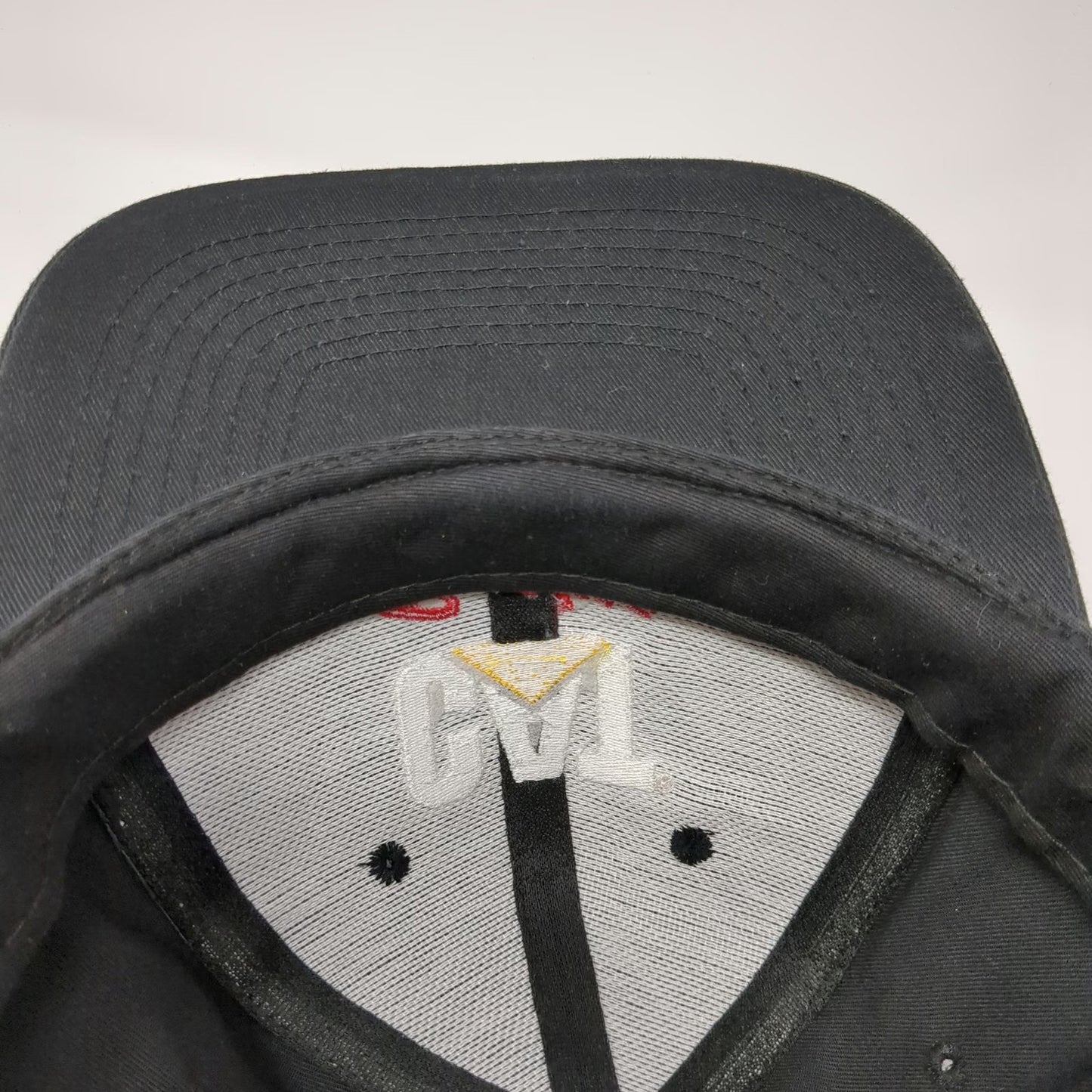 Caterpillar Baseball Cap Black One Size Snapback Racing Embroidered Logo Hat