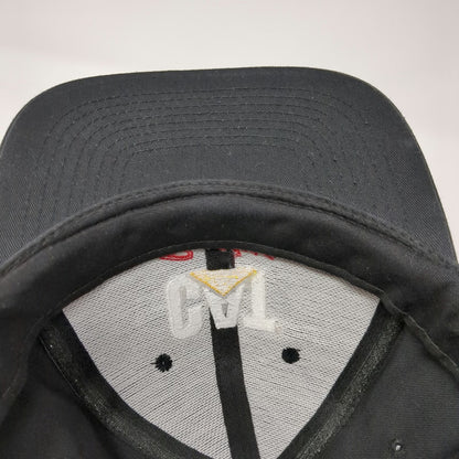 Caterpillar Baseball Cap Black One Size Snapback Racing Embroidered Logo Hat