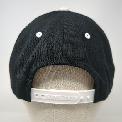 goldRush Rally 5 Panel Black One Size Hat Snapback Flat Brim GR7 Shield Logo