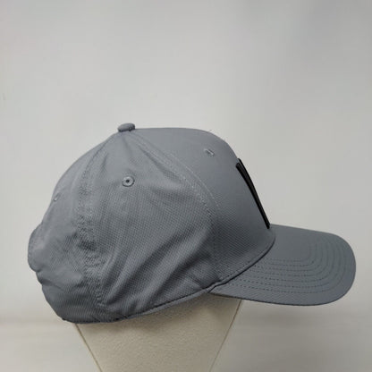 Adidas 3 Stripes Snapback Hat Gray OSFM Adjustable Solid Vent Holes
