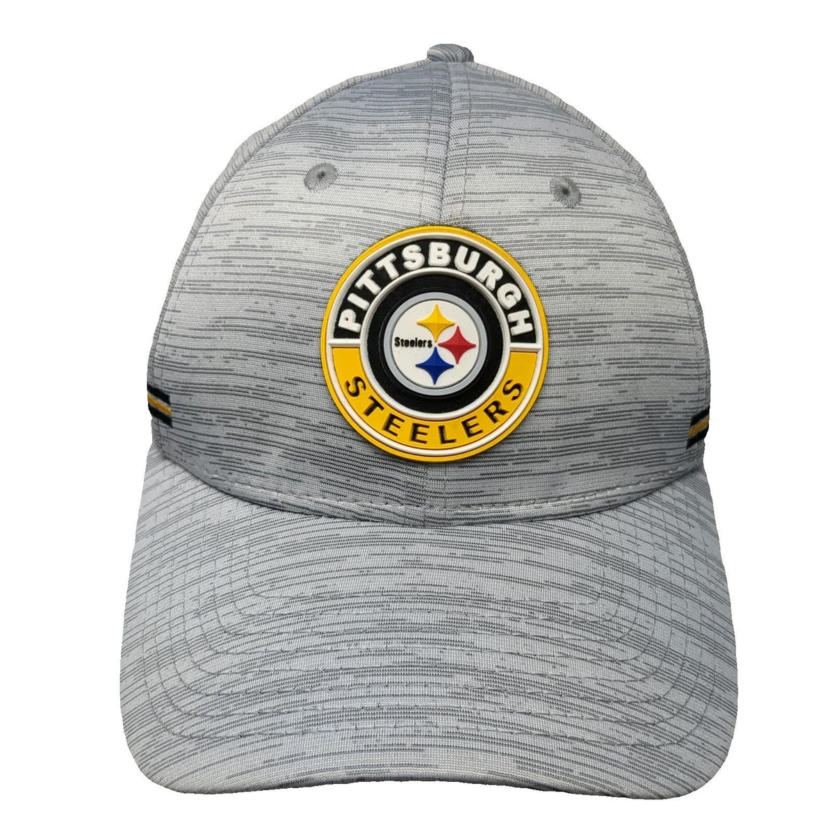 Pittsburgh Steelers NFL New Era Cap Gray Black Yellow M Stretch Fit 39THIRTY