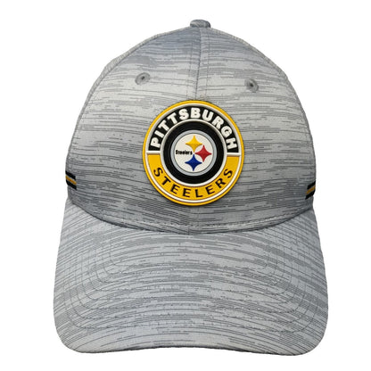 Pittsburgh Steelers NFL New Era Cap Gray Black Yellow M Stretch Fit 39THIRTY