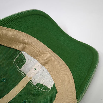 Legacy Trucker Hat Green Beige One Size Hawkins Patch Mesh Snapback Curved Brim