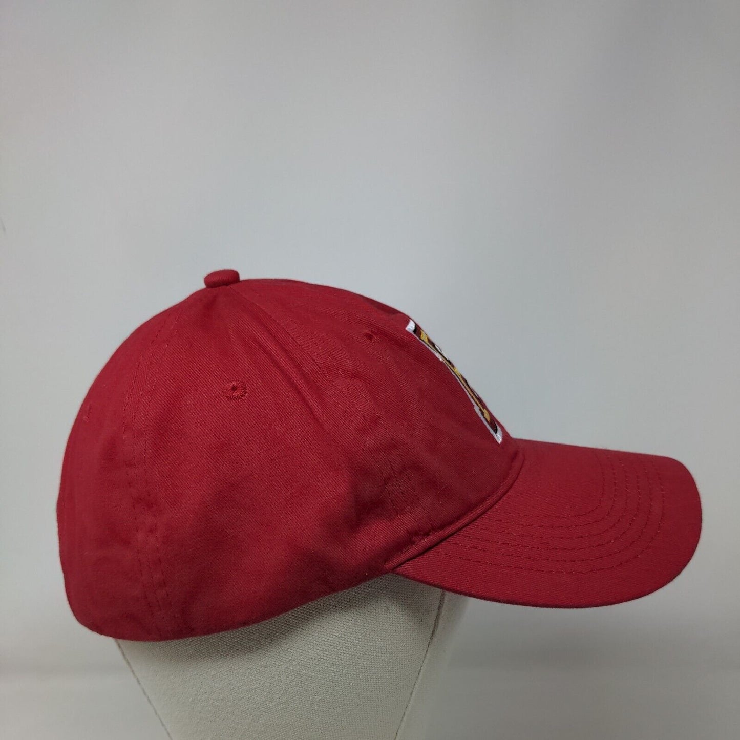 F Initial Slideback Hat Red One Size Adjustable Embroidered Port & Company