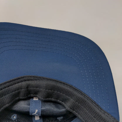 Puma Strapback Hat Blue One Size Adjustable Laser Cut Solid 6 Panel