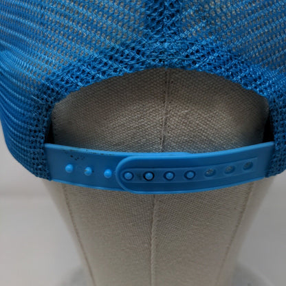 Bride Team Snapback Trucker Hat Blue One Size Adjustable Embroidered Mesh Back